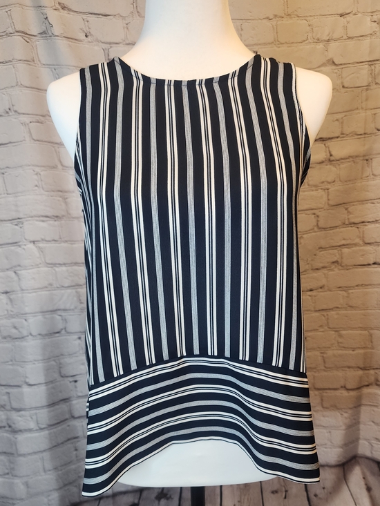 Banana Republic Tops - Banana Republic Navy and White Striped Sleeveless Blouse